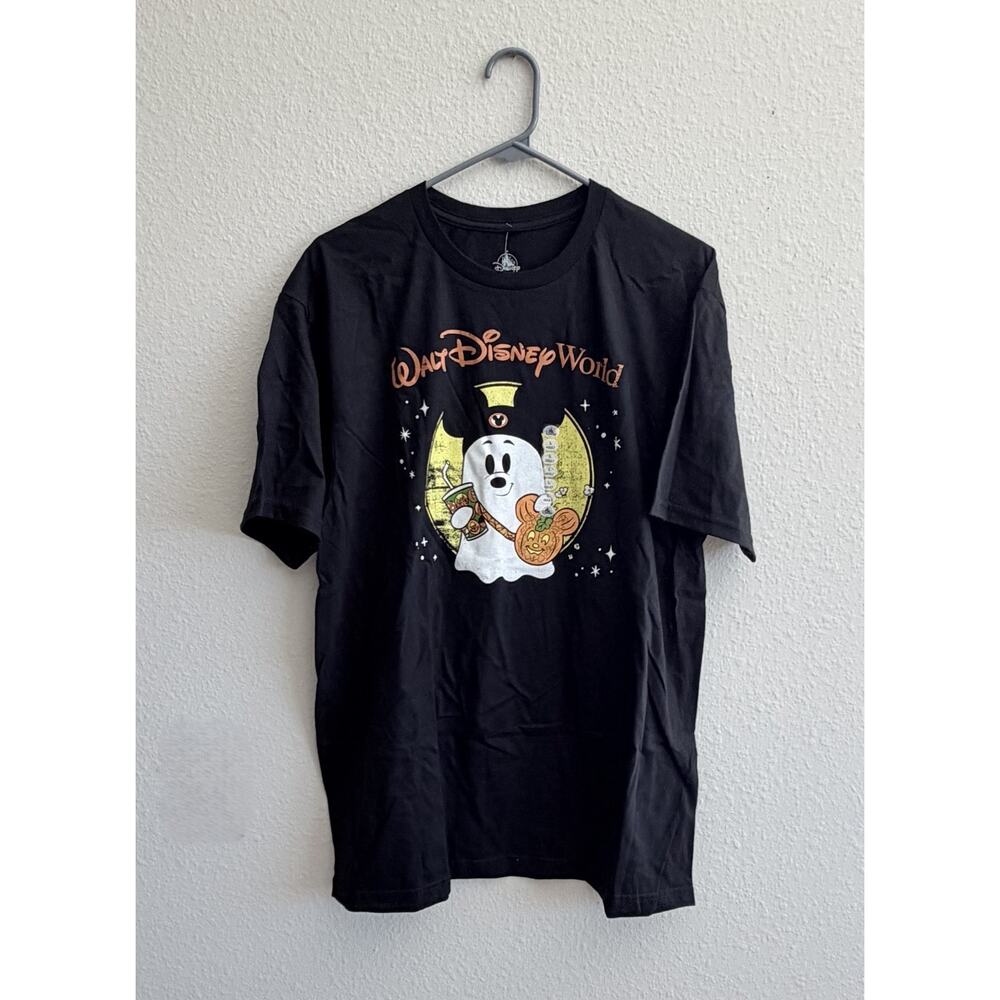 NEW Disney Parks Halloween Mickey Ghost T-Shirt - Adult Large